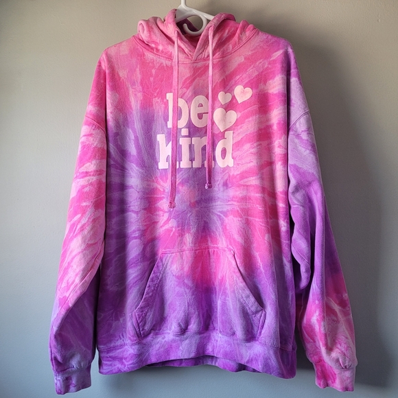 SUNSHINE SISTERS Be Kind Heart Hoodie Pullover Sweatshirt Women's XL - Picture 9 of 10